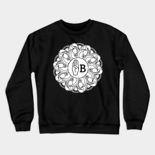 Letter B - ASL Langue des signes américaine - Mandala Crewneck Sweatshirt